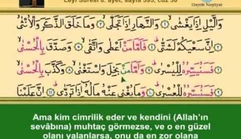 Leyl Suresi ve Allah Yolunda Verenler Üzerine